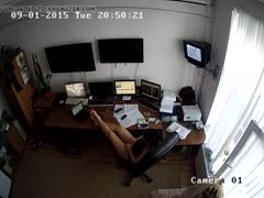 A lonely wife's pussy masturbation is captured on a concealed camera.